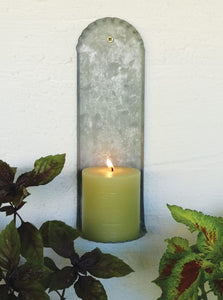 Pillar Candle Zinc Wall Sconce