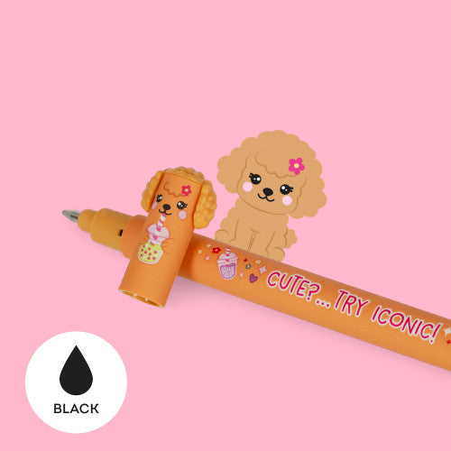 Legami Set Of 3 Erasable Gel Pens - Golden + Bulldog + Poodle