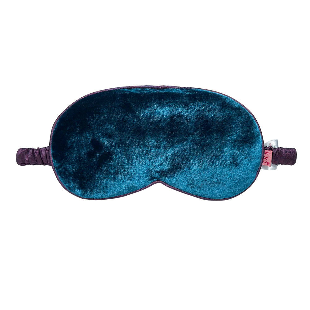 Lua Velvet Eye Mask - Dark Turquoise