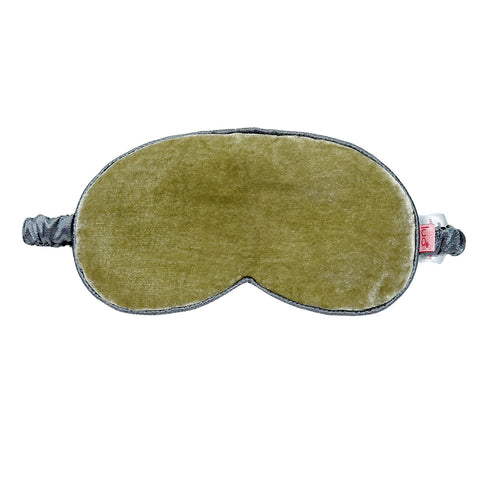 Lua Velvet Eye Mask - Moss Green