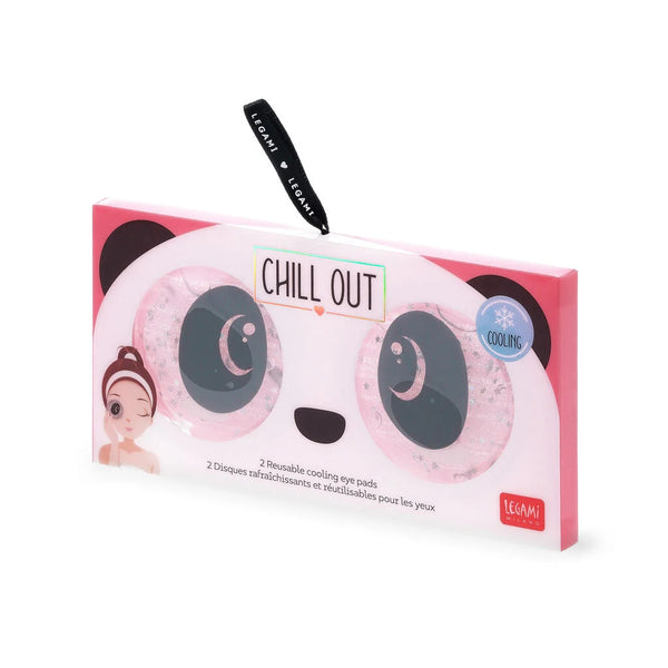 Legami Chill Out - 2 Reusable Cooling Eye Pads - Panda