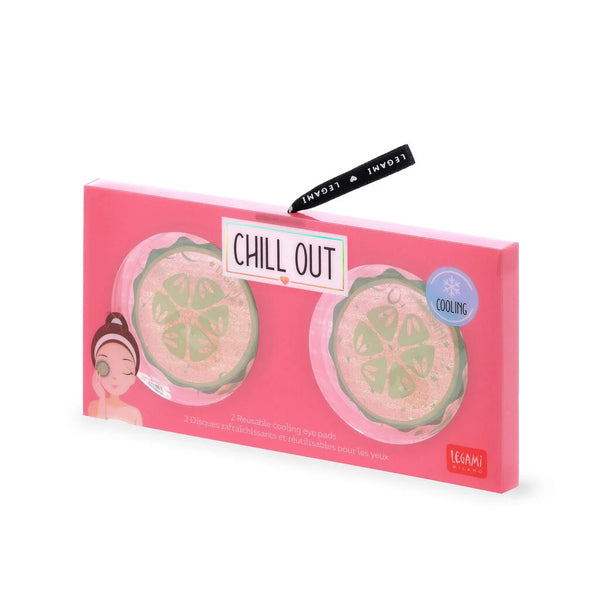 Legami Chill Out - 2 Reusable Cooling Eye Pads - Cucumber