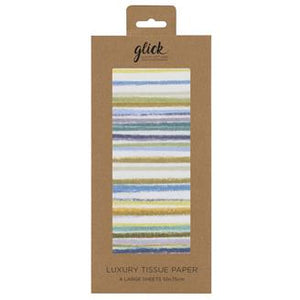 Luxury Tissue Paper - Blue Sripe