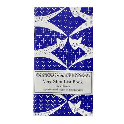 Cambridge Imprint Very Slim List Book - Cats