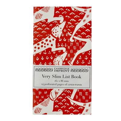 Cambridge Imprint Very Slim List Book - Dogs