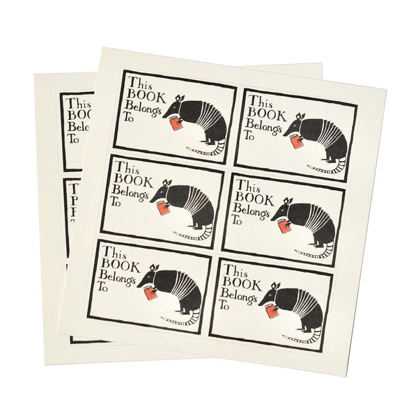 Twelve Bookplates Armadillo