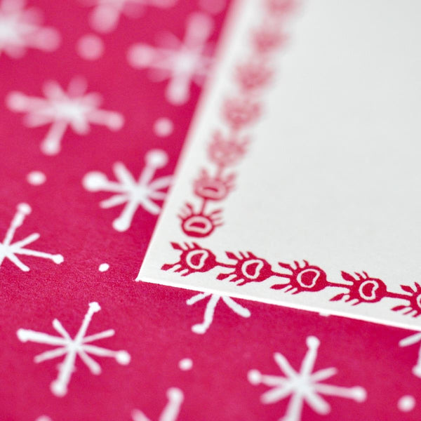 Cambridge Imprint Long Self Adhesive Labels with Bright Pink border