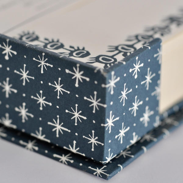 Note Holder in Little Stars Petrol