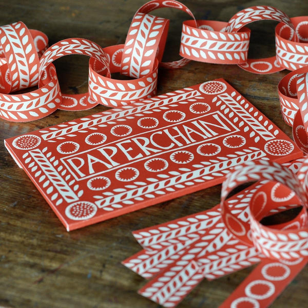 Cambridge Imprint Paper Chains - Red & White