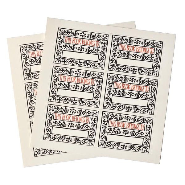 Twelve Bookplates Arabesque Border