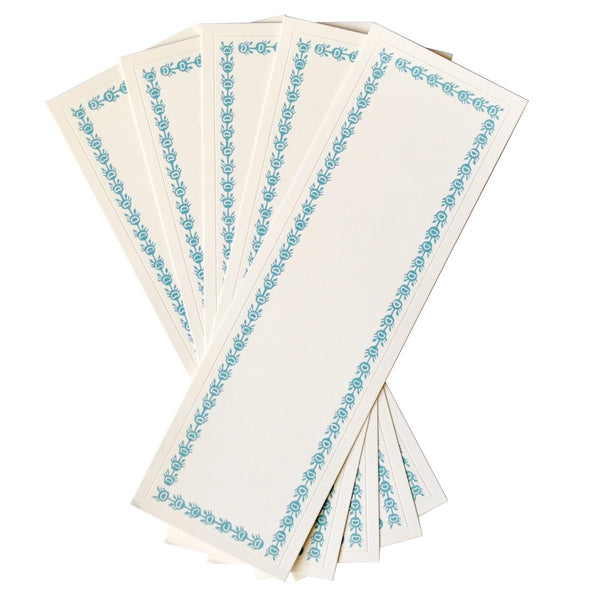 Long Self Adhesive Labels with Turquoise border