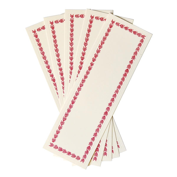 Cambridge Imprint Long Self Adhesive Labels with Bright Pink border