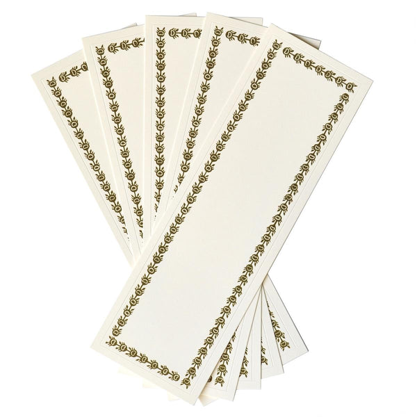Long Self Adhesive Labels with Dark Olive border