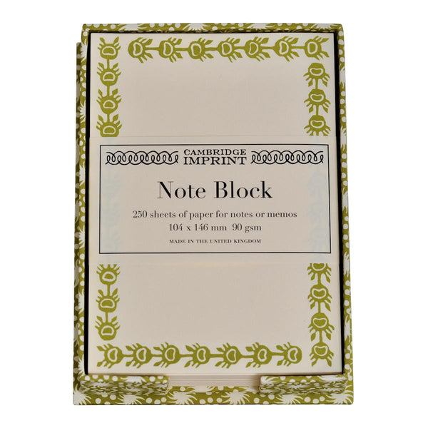 Note Holder in Animalcules Bawden Green