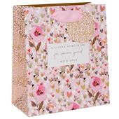 Medium Gift Bag - Hearts & Flowers