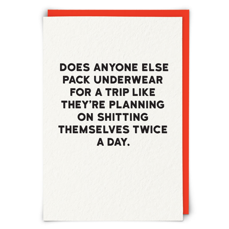 Funny Rude Card -  Underwear
