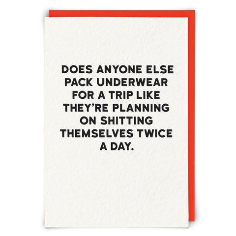 Funny Rude Card -  Underwear