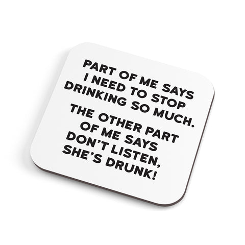 Funny Coaster - She's Drunk