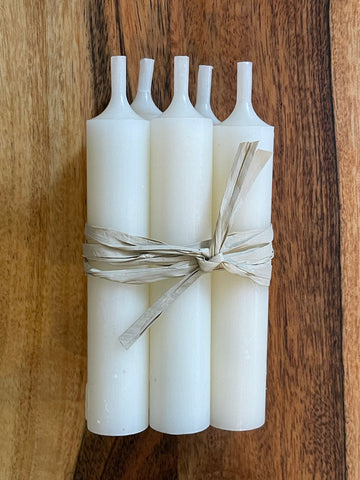 Short Dinner Candle Bundle of 5 - Ivory