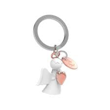 Metalmorphose Keyring - White & Rose Gold Angel