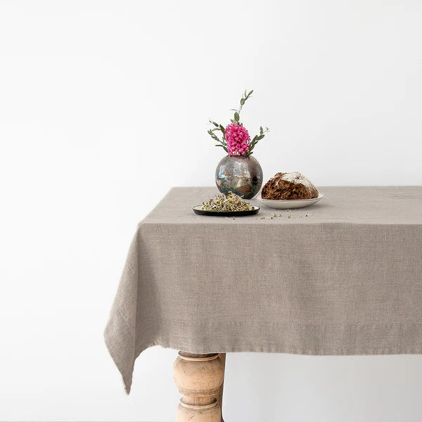 Linen Tales 100% Linen Tablecloth - Natural - 140cm x 300cms