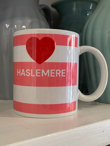 Love Haslemere Mug - Pink Striped