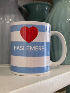 Love Haslemere Mug - Blue Striped