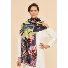 Powder Luxury Print Scarf - Exotic Evening Print