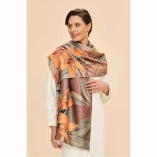 Powder Luxury Print Scarf - Botany Bliss