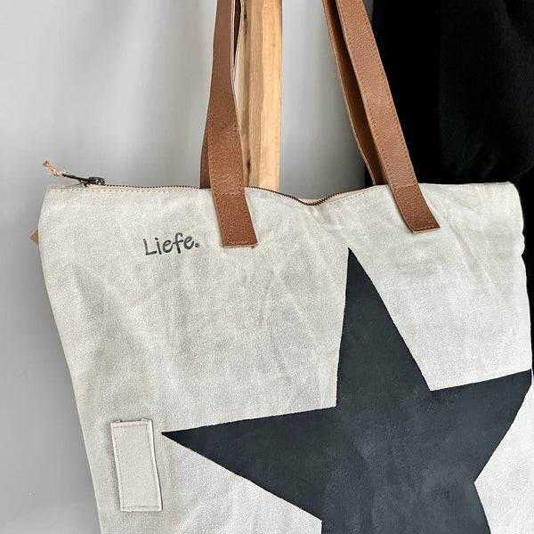 Liefe NL Black Star Shopper Bag