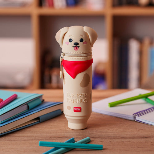 Legami 2-In-1 Silicone Pencil Case - Kawaii - Golden