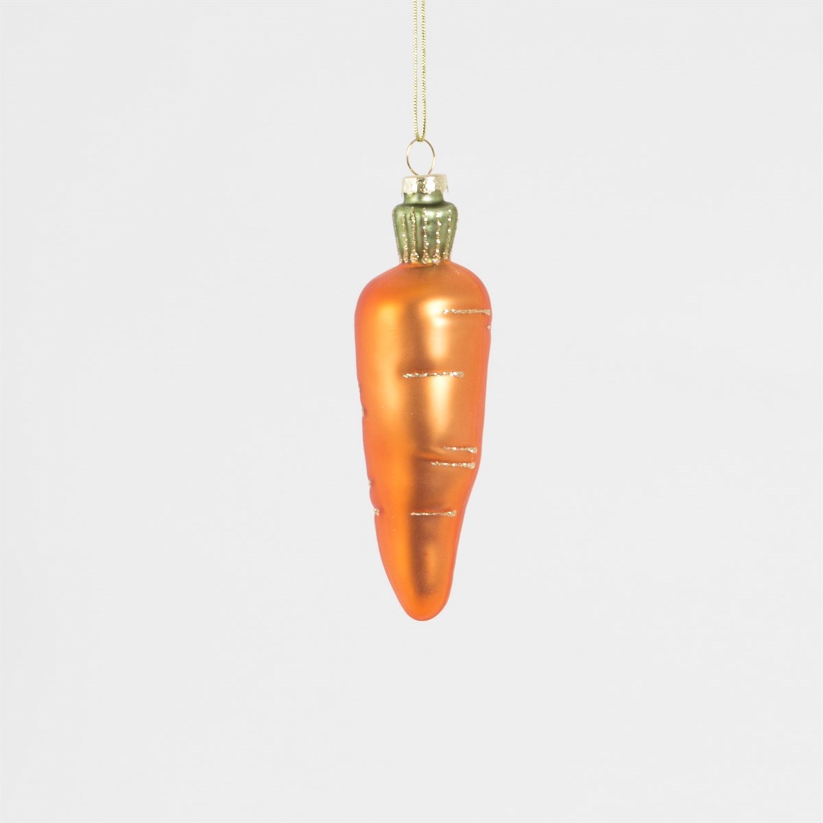 Winter Veggies Carrot Glass Bauble