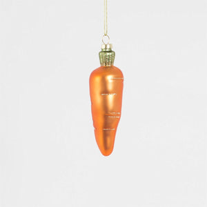 Winter Veggies Carrot Glass Bauble