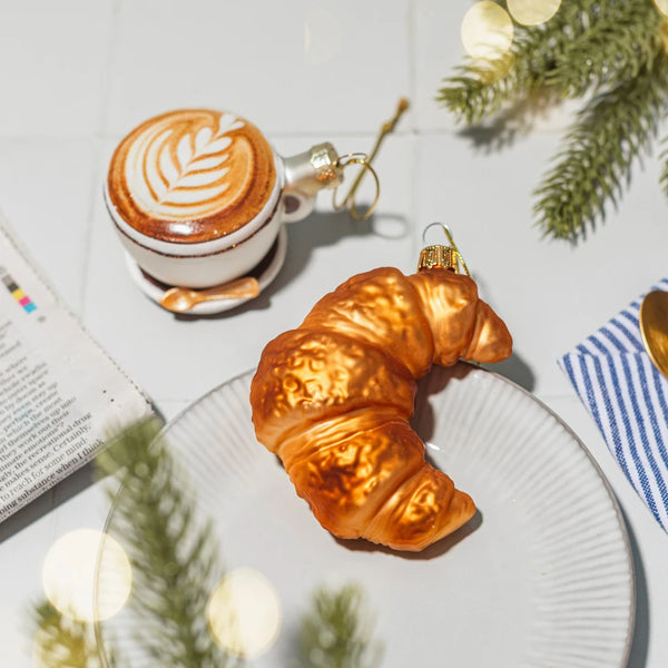 Croissant Glass Bauble