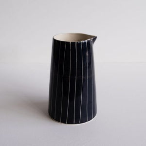 Musango Large Graphite Sgraffito Stripe Jug