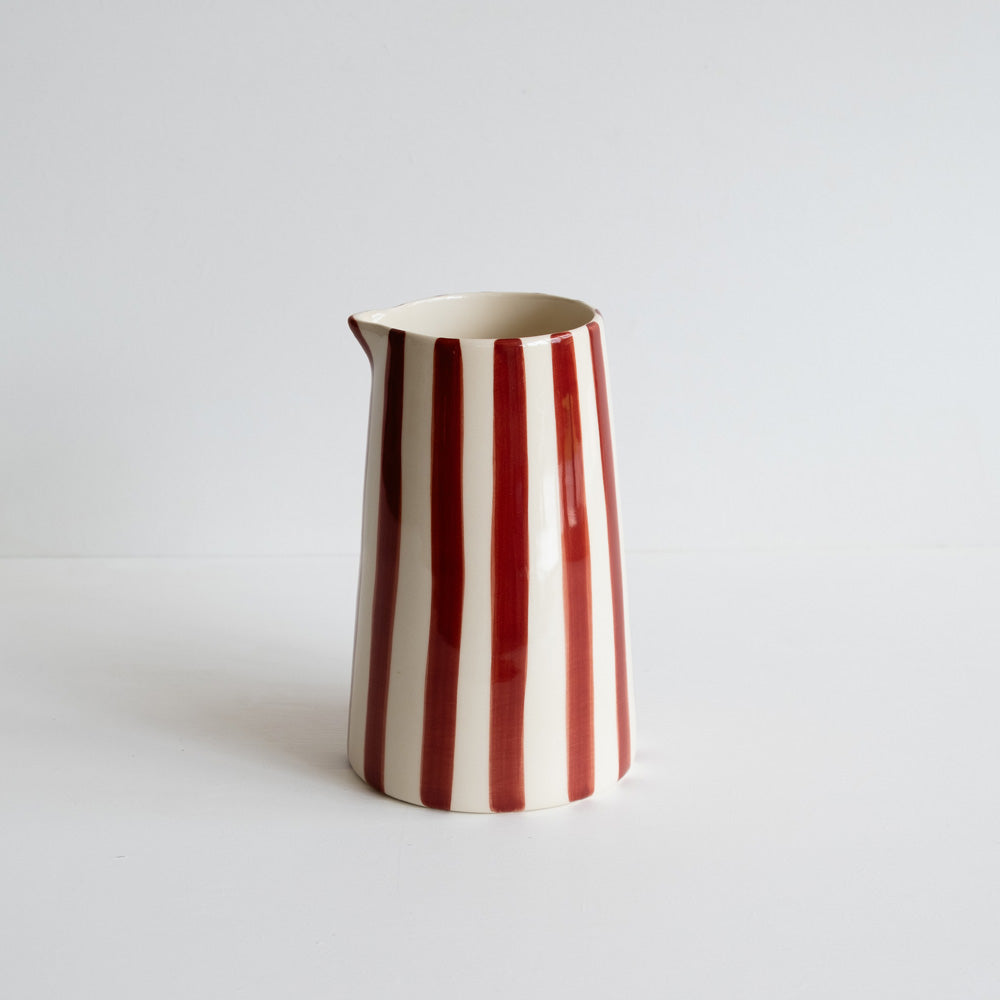 Musango Large Candy Stripe Jug - Paprika