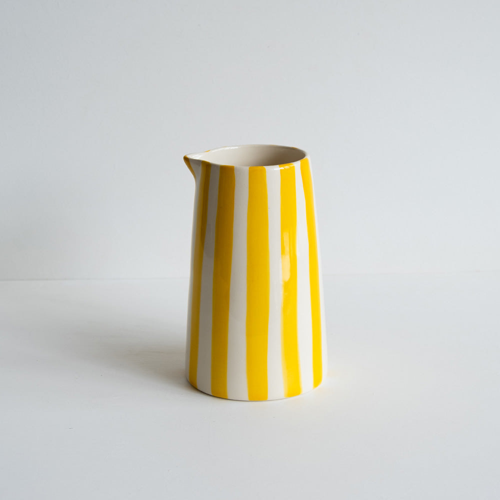 Musango Large Candy Stripe Jug - Turmeric