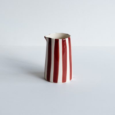 Musango Candy Stripe Creamer Jug - Paprika