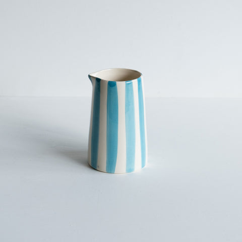 Musango Candy Stripe Creamer Jug - Turquoise