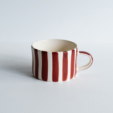 Musango Large Candy Stripe Mug - Paprika