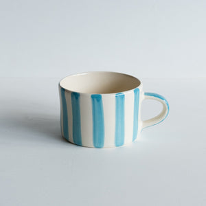 Musango Large Candy Stripe Mug - Turquoise