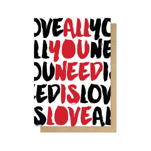 Card - All You Need Is Love