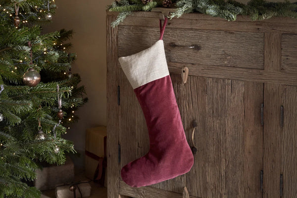 Cotton & Red Velvet Stocking