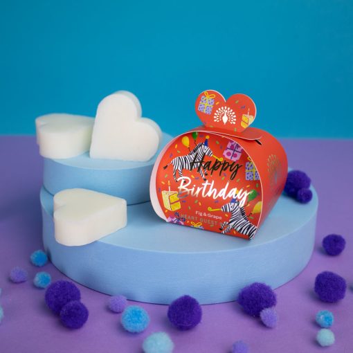 Occasions Fig and Grape Happy Birthday Heart Guest Soaps