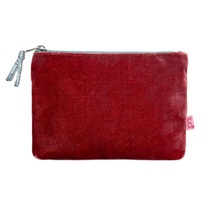 Lua Velvet Purse - Earth Red