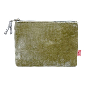 Lua Velvet Purse - Moss Green