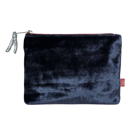 Lua Velvet Purse - Navy