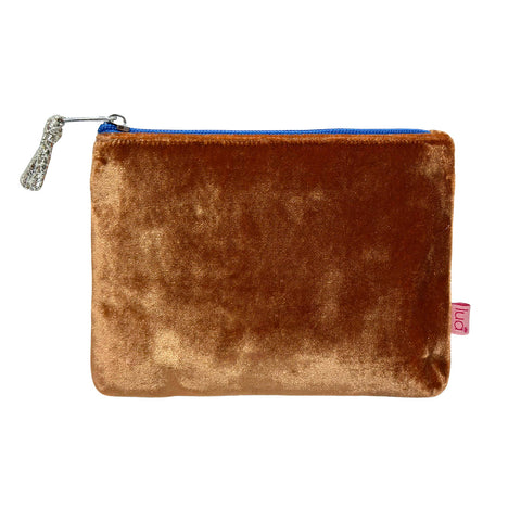 Lua Velvet Purse - Burnt Orange