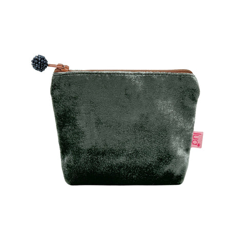 Lua Velvet Mini Purse - Dark Sage