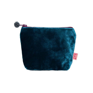 Lua Velvet Mini Purse - Dark Turquoise